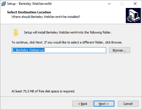 Selecting the folder